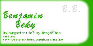 benjamin beky business card